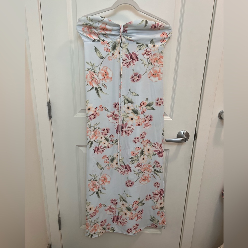Forever 21 floral maxi dress, halter/strapless, M, gently used, smoke free home